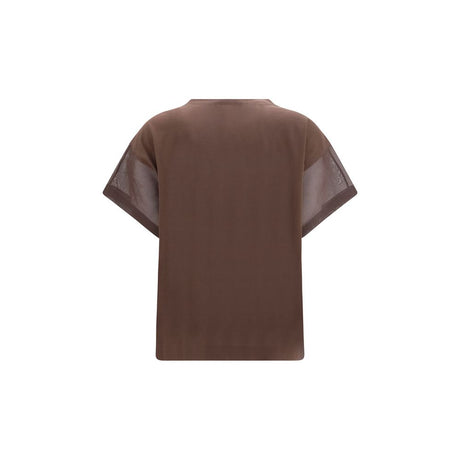Brunello Cucinelli Brown Cotton T-Shirt