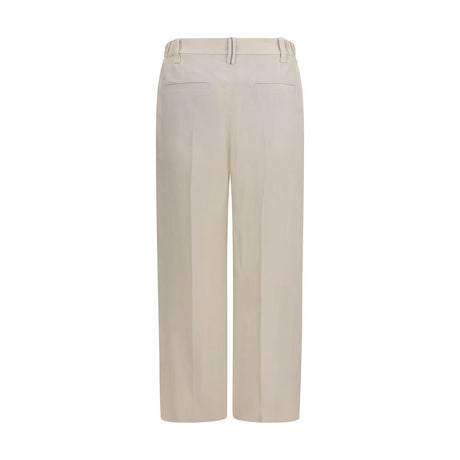 Brunello Cucinelli Beige Viscose Casual Pants