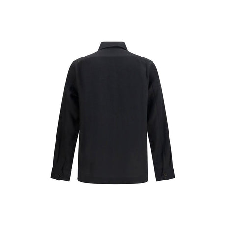 Brunello Cucinelli Black Linen Denim Jacket