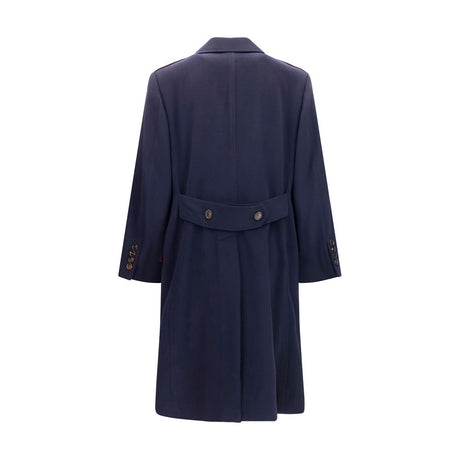 Brunello Cucinelli Blue Wool Oves Aries Coat