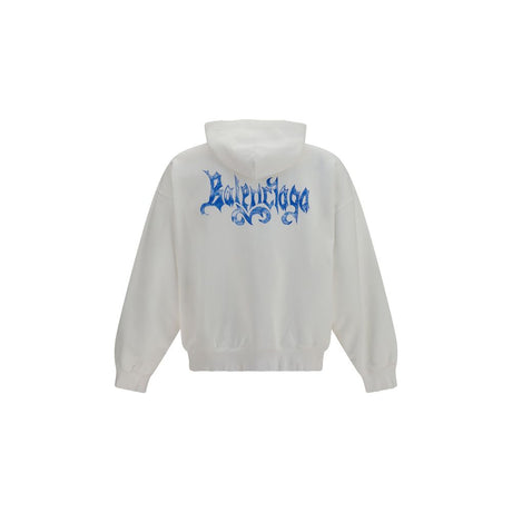 Balenciaga White Cotton Sweatshirt