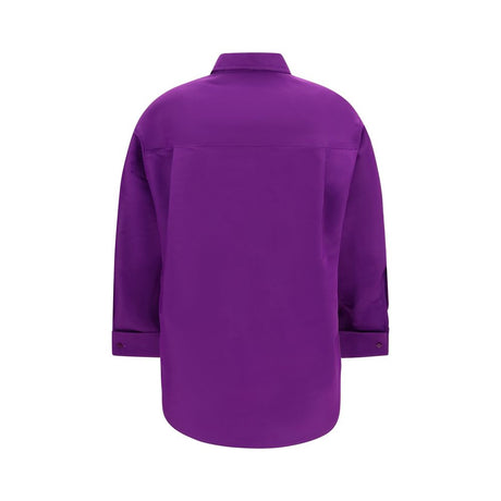 Balenciaga Purple Cotton Dress Shirt