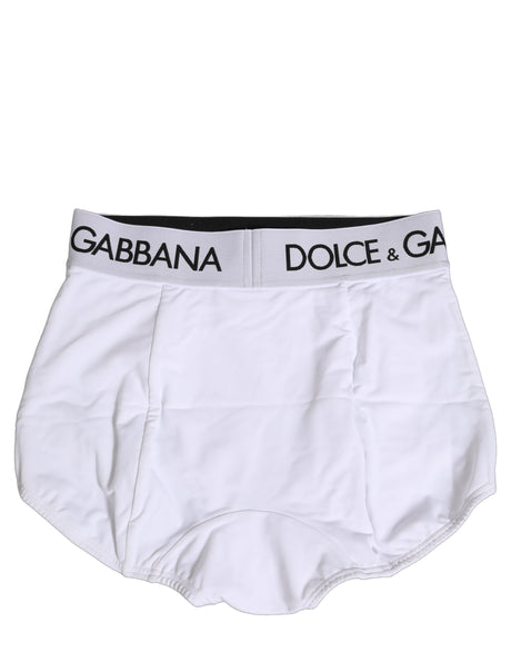 Dolce & Gabbana White Logo Waistband Coulotte Panty Underwear