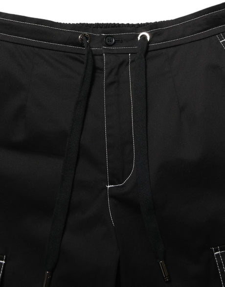 Dolce & Gabbana Black Vibe Cargo High Waist Straight Pants