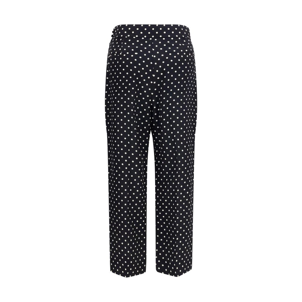 Valentino Black Silk Cropped Pants