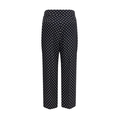 Valentino Black Silk Cropped Pants