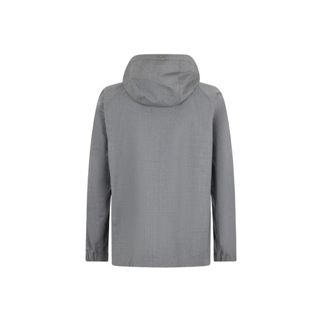 Herno Gray Virgin Wool Shell Jacket