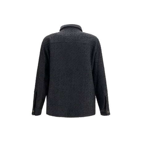 Balmain Black Cotton Full-Length Jacket