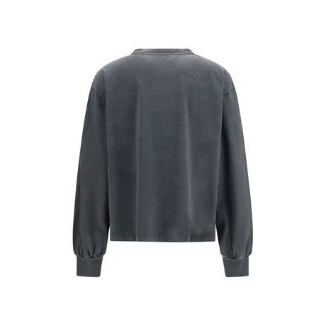 Ganni Gray Cotton Sweatshirt