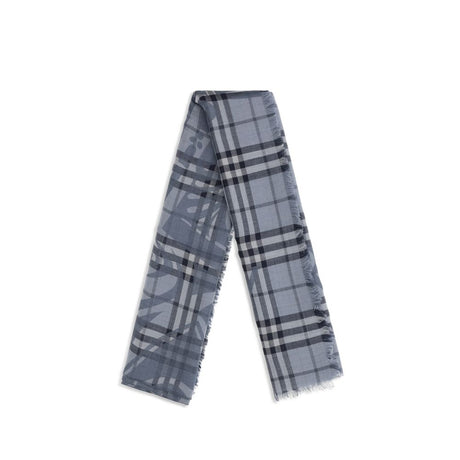 Burberry Blue Wool Oves Aries Foulard