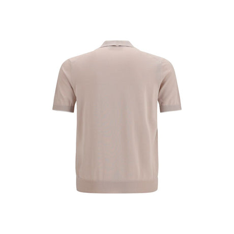 Brunello Cucinelli Beige Cotton Polo Shirt