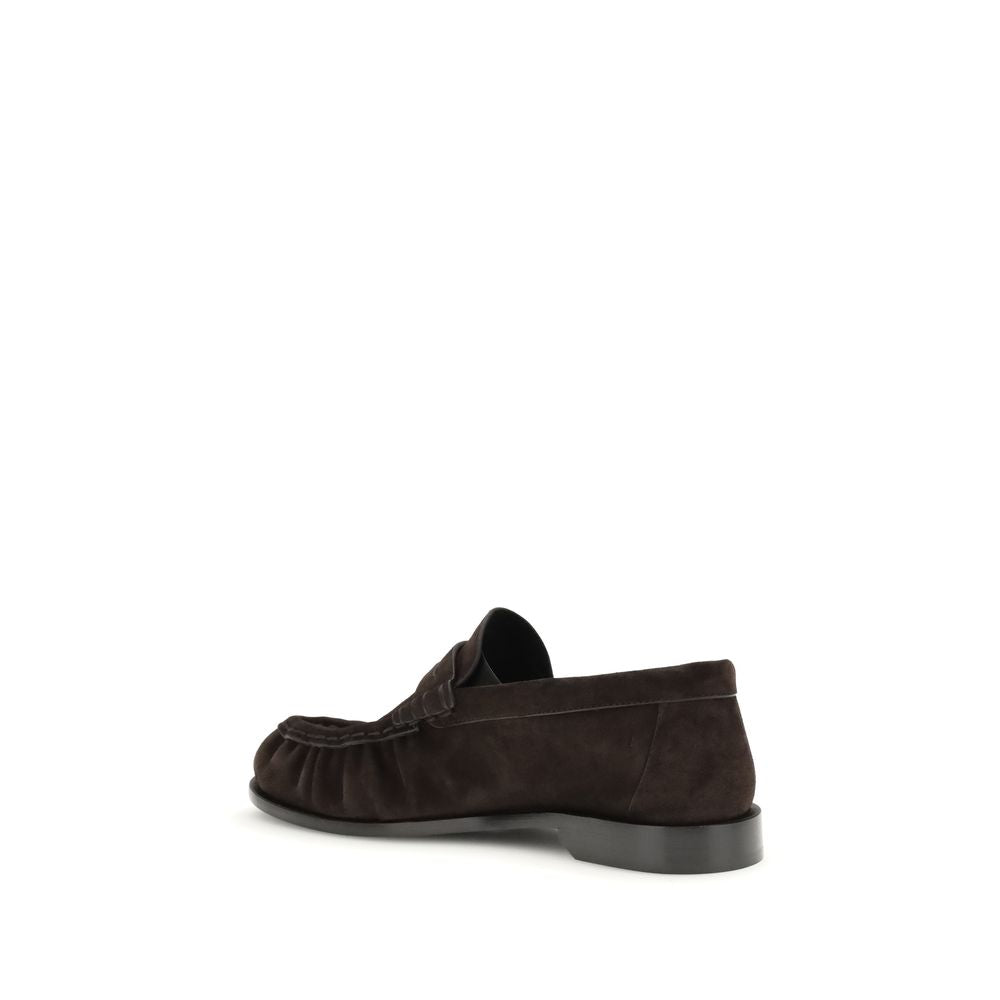Saint Laurent Brown Calf Leather Bos Taurus Slip-On Loafers