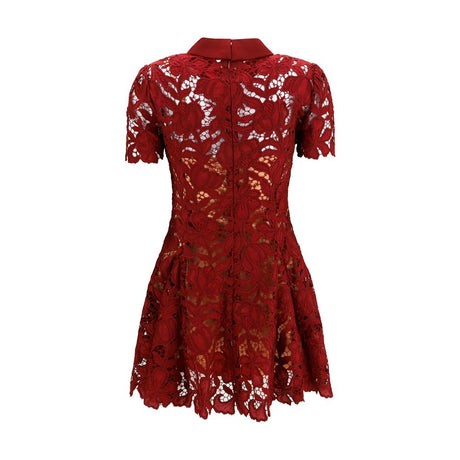 Self-Portrait Bordeaux Polyester Cocktail Dress