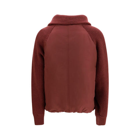 Brunello Cucinelli Bordeaux Polyester Full-Length Jacket