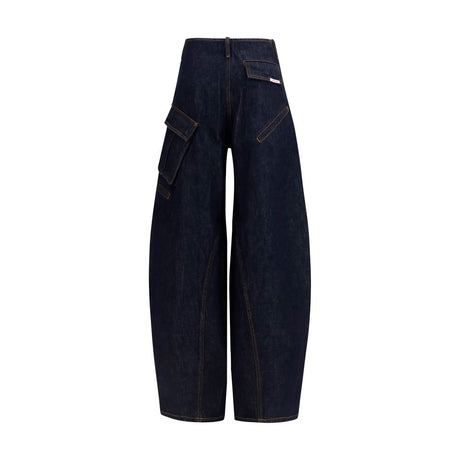 Self-Portrait Blue Cotton Cargo Pants