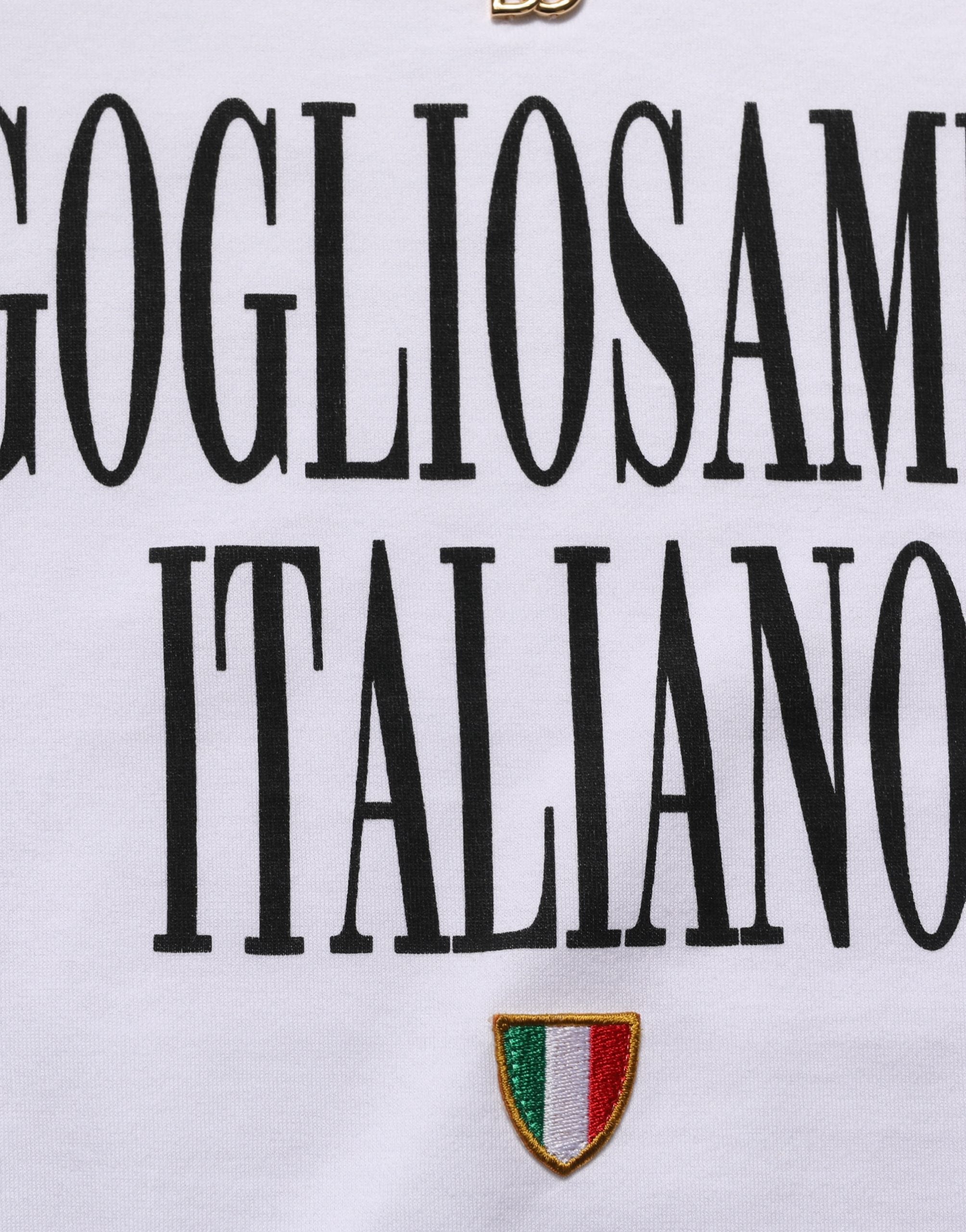 Dolce & Gabbana White Logo Round Neck Short Sleeves T-shirt