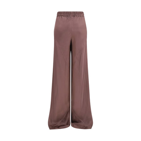 Rick Owens Brown Silk Casual Pants