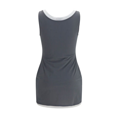 Miu Miu Gray Recycled Polyamide Casual Dress