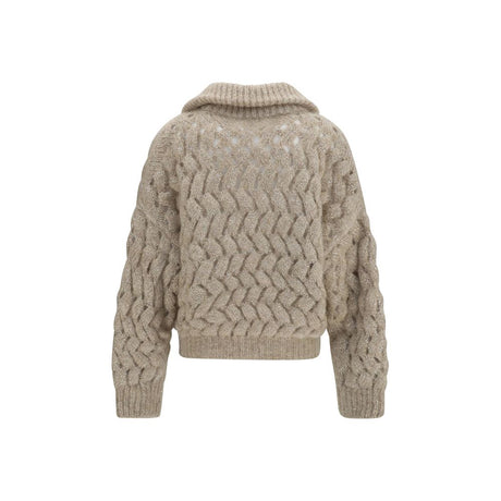Brunello Cucinelli Beige Mohair Cardigan