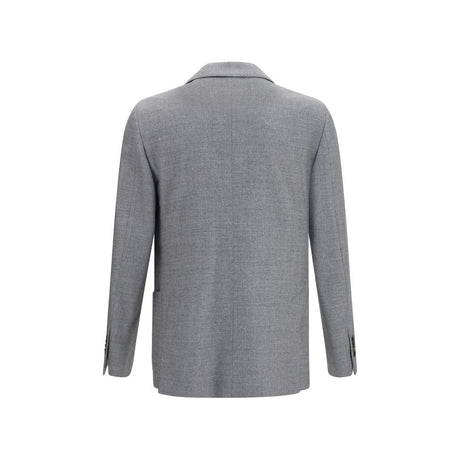 Lardini Gray Wool Oves Aries Full-Length Jacket