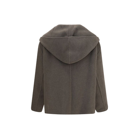 Khaite Bicolor Wool Oves Aries Full-Length Jacket