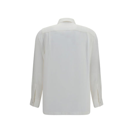 Max Mara White Silk Dress Shirt
