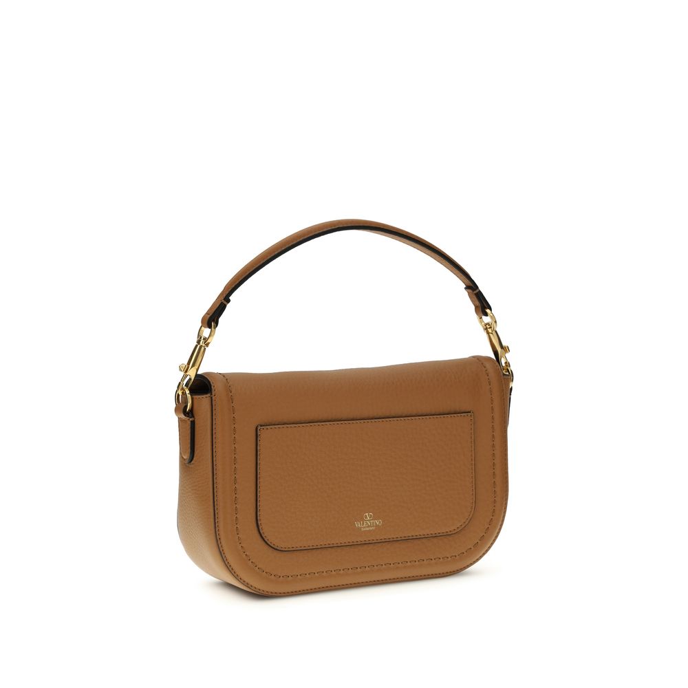 Valentino Garavani Beige Calf Leather Bos Taurus Shoulder Bag