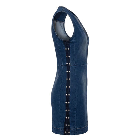 Trussardi Jeans Blue Cotton Women Dress