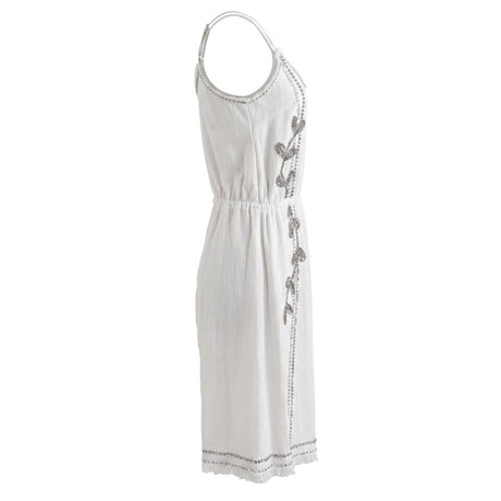 Trussardi Jeans White Cotton Women Dress