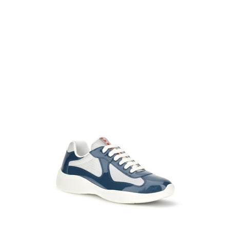 Prada Blue Calf Leather Bos Taurus Athletic Sneakers