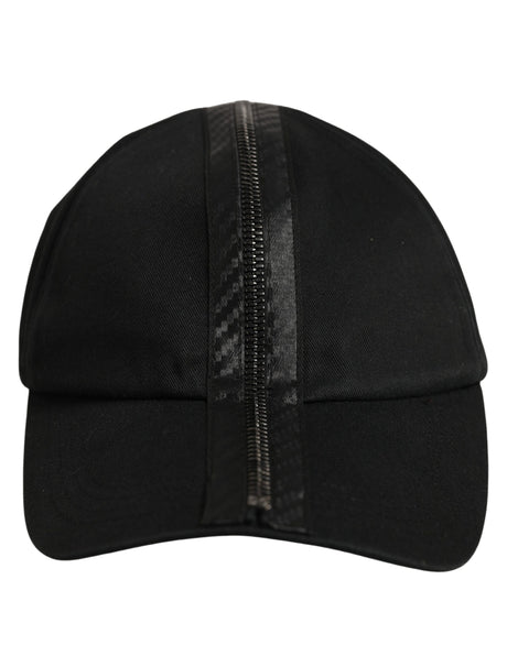 Dolce & Gabbana Men Black Cotton Baseball Cap 6 Panels Hat