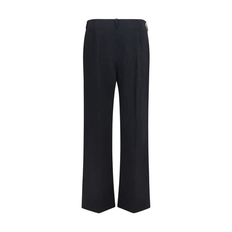Khaite Black Polyester Casual Pants