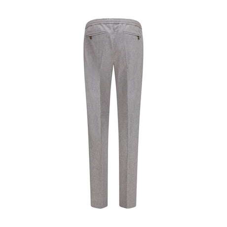 PT Torino Gray Wool Oves Aries Casual Pants