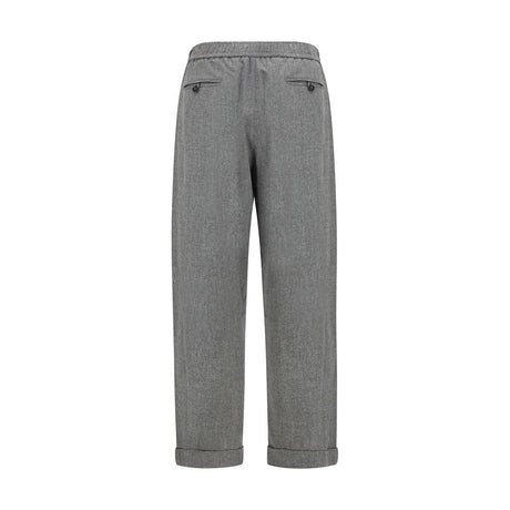 Giorgio Armani Gray Wool Oves Aries Casual Pants