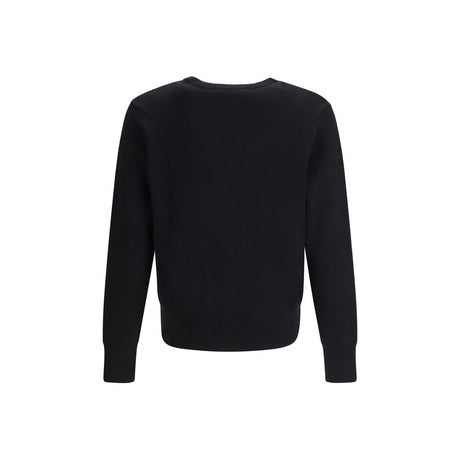 Ami Paris Black Wool Oves Aries Cardigan