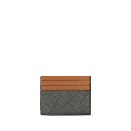 Ferragamo Brown Calf Leather Bos Taurus Wallet