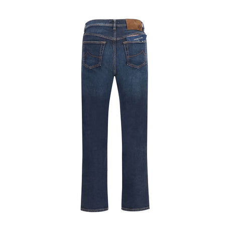 Jacob Cohen Blue Cotton Straight-Leg Jeans