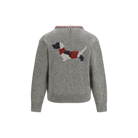 Thom Browne Gray Wool Oves Aries Cardigan