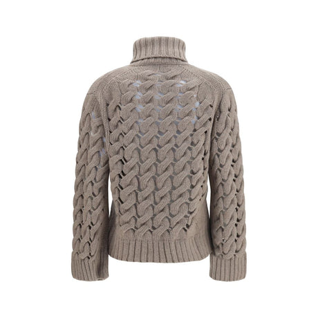 P.A.R.O.S.H. Beige Wool Oves Aries Turtleneck