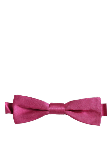 Dolce & Gabbana Men Pink 100% Silk Adjustable Neck Papillon Bow Tie