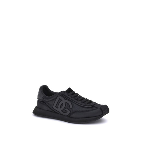 Dolce & Gabbana Black Fabric Athletic Sneakers