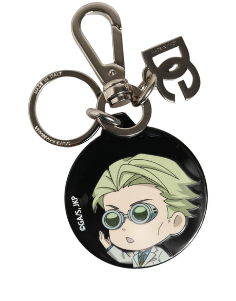 Dolce & Gabbana Black Kaisen Kento Nanami Charm Metal Keychain Keyring
