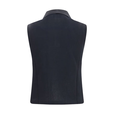Saint Laurent Black Recycled Cotton Polo Shirt
