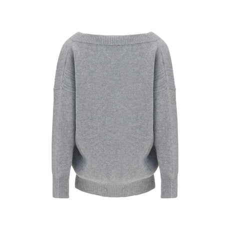 Ermanno Scervino Gray Cashmere Sweatshirt