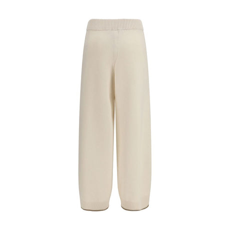 Brunello Cucinelli White Cashmere Casual Pants