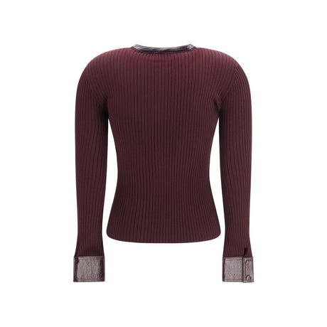 Courrèges Bordeaux Viscose Cardigan