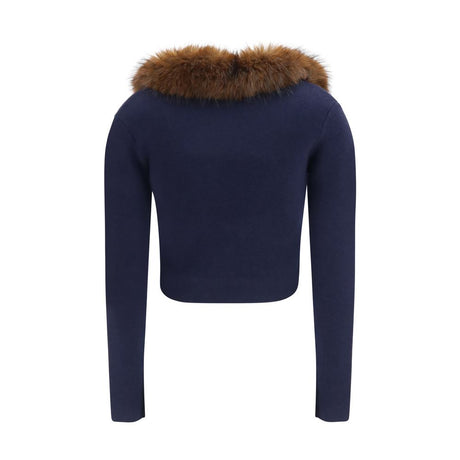 Self-Portrait Blue Wool Oves Aries Cardigan