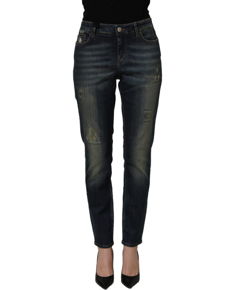 Dolce & Gabbana Blue Cotton Stretch Skinny Denim Jeans