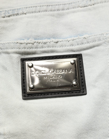 Dolce & Gabbana Light Blue Cotton Stretch Skinny Denim Jeans