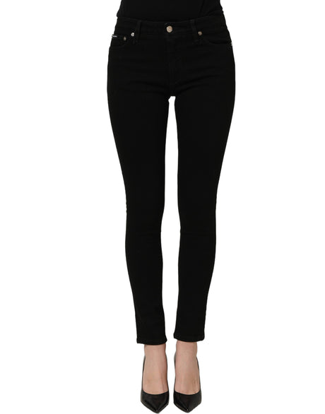 Dolce & Gabbana Black Cotton Stretch Skinny Denim Jeans